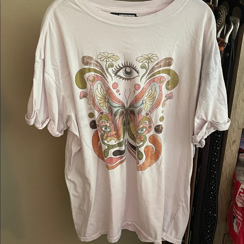 Artistic Eye and Butterfly Graphic Tee